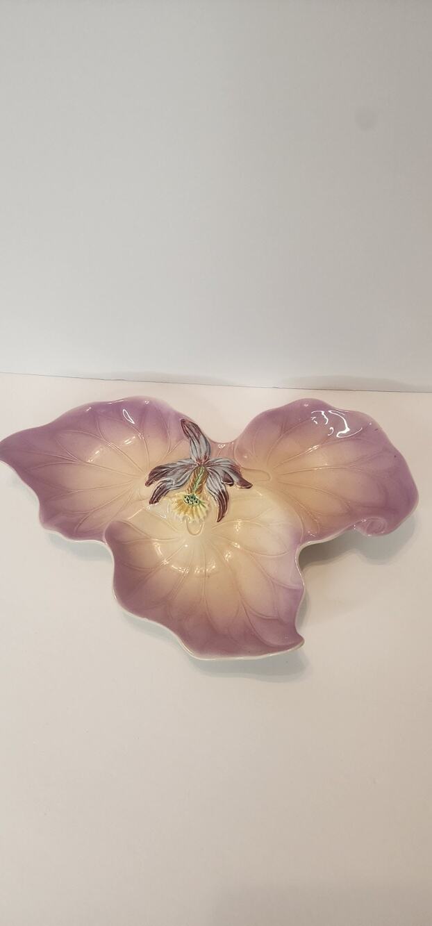 Genuine Staffordshire Hand Painted Smorter & son Dish